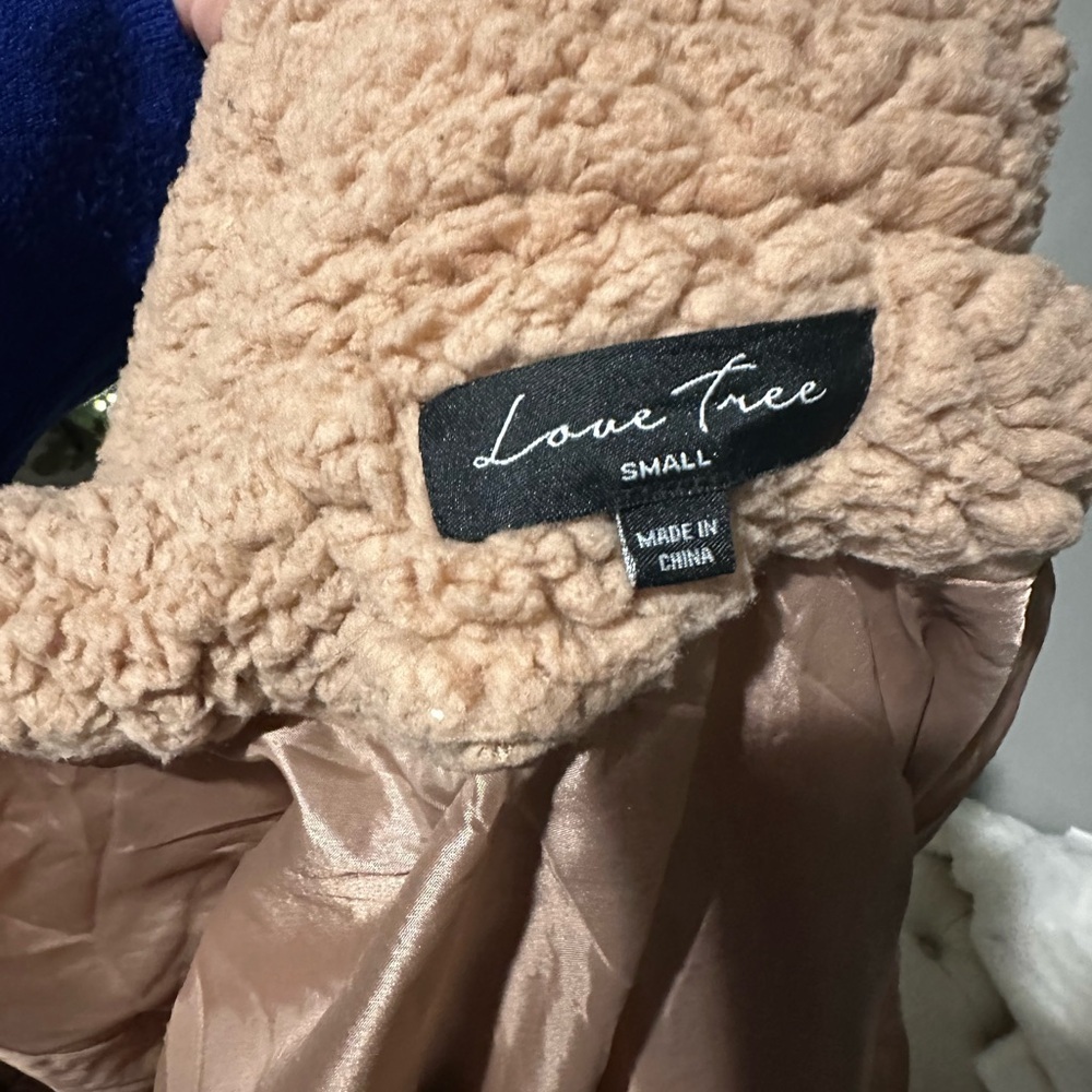 Love Tree Plush Camel Teddy Bear Coat Jacket size Small - Picture 6 of 6